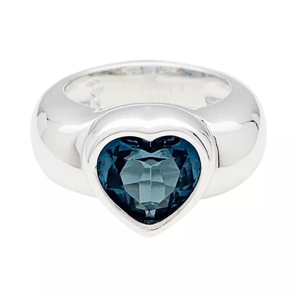 Bague Piaget, "Coeur", or blanc et topaze - Castafiore