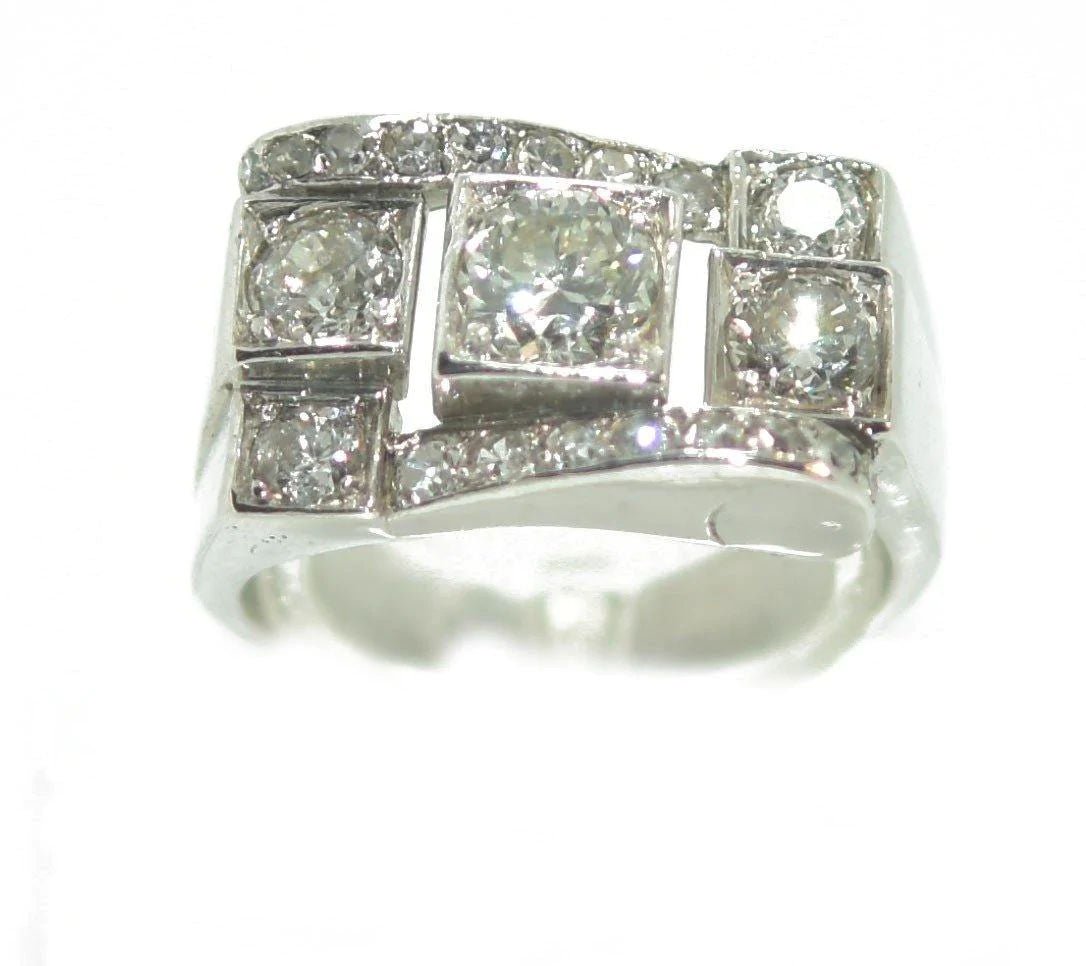 Bague platine diamant 1930 - Castafiore