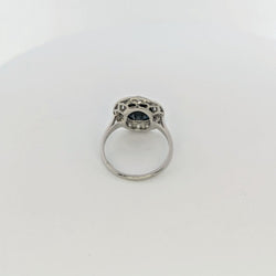 Bague platine diamants et saphir - Castafiore