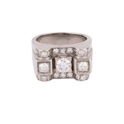 Bague platine et diamant - Castafiore