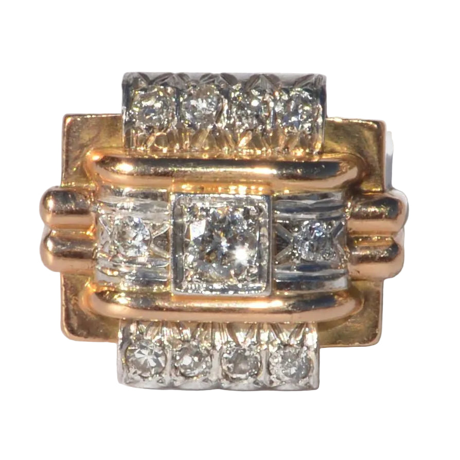 Bague platine et diamant 1950 - Castafiore