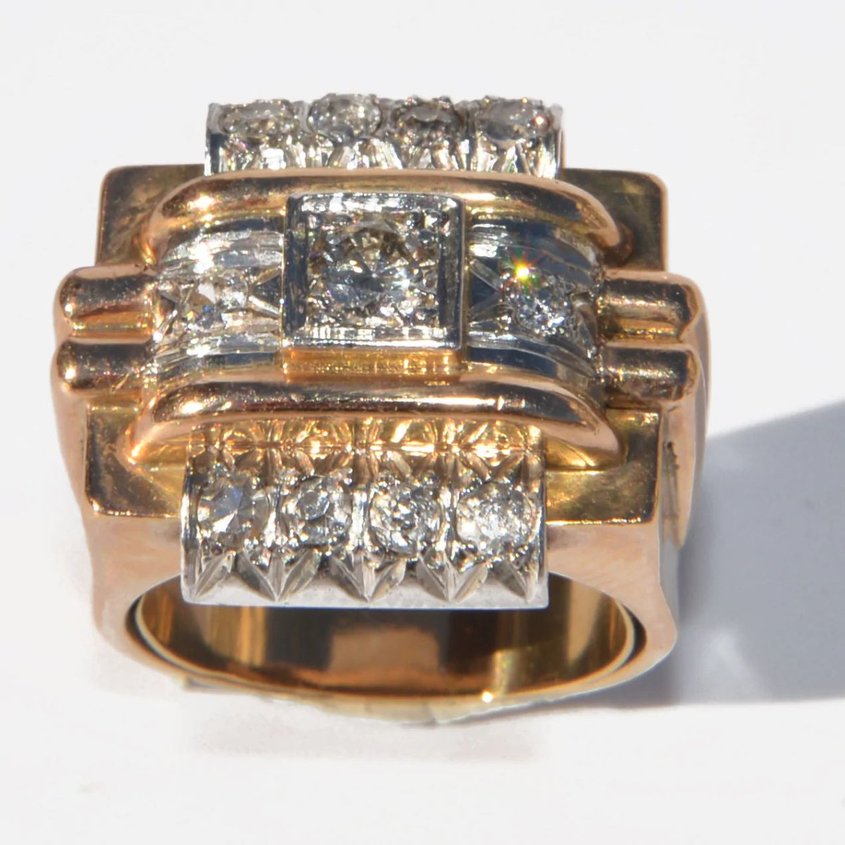 Bague platine et diamant 1950 - Castafiore