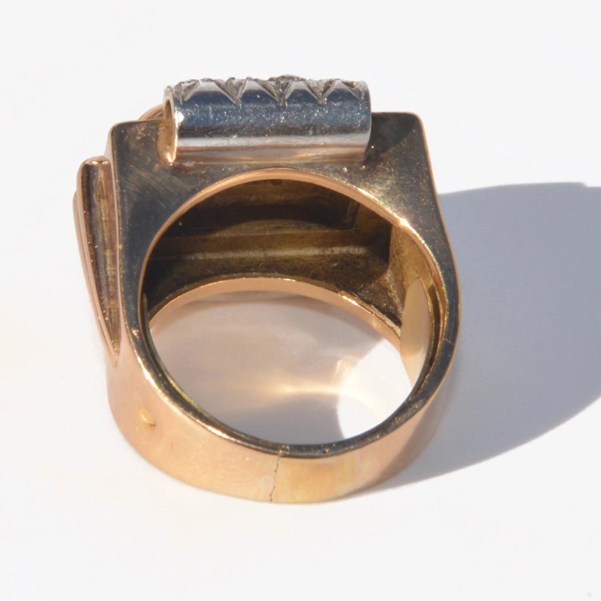 Bague platine et diamant 1950 - Castafiore
