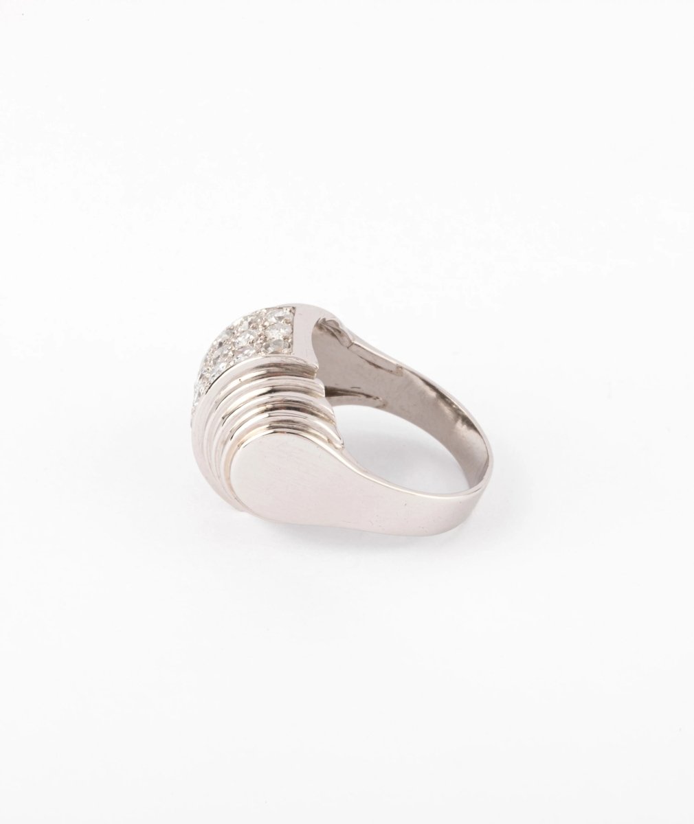 Bague platine et diamant à gradins - Castafiore