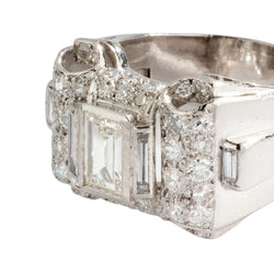 Bague platine et diamant Art Déco - Castafiore
