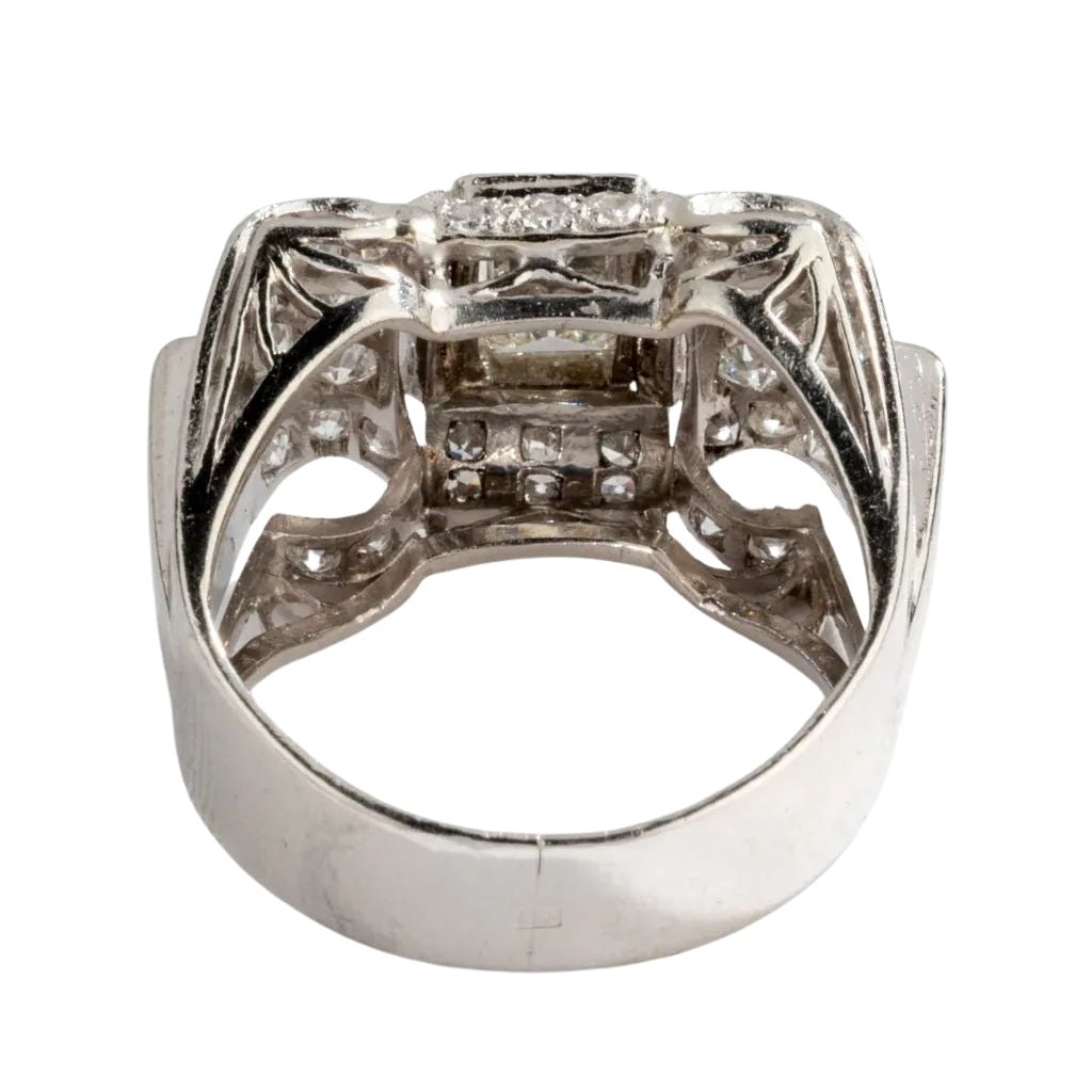 Bague platine et diamant Art Déco - Castafiore