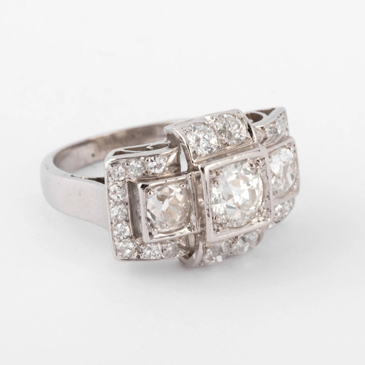 Bague platine et diamants 1930 - Castafiore