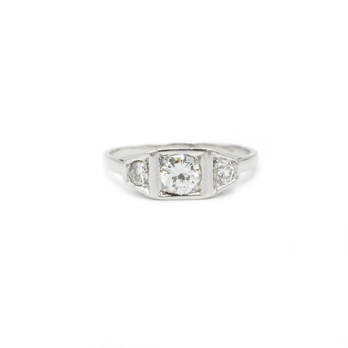 Bague - Platine Et Diamants - Castafiore