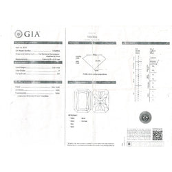 Bague platine et or sertie d'un diamant rectangulaire brillanté, 2 carats F - SI1 - Castafiore
