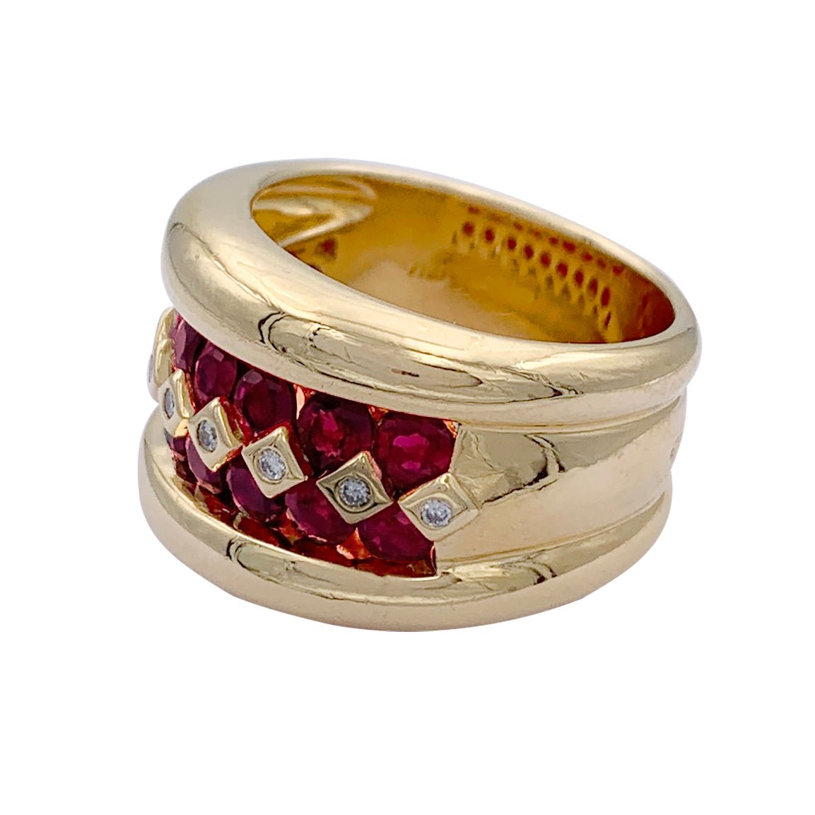 Bague Poiray or jaune, rubis, diamants - Castafiore