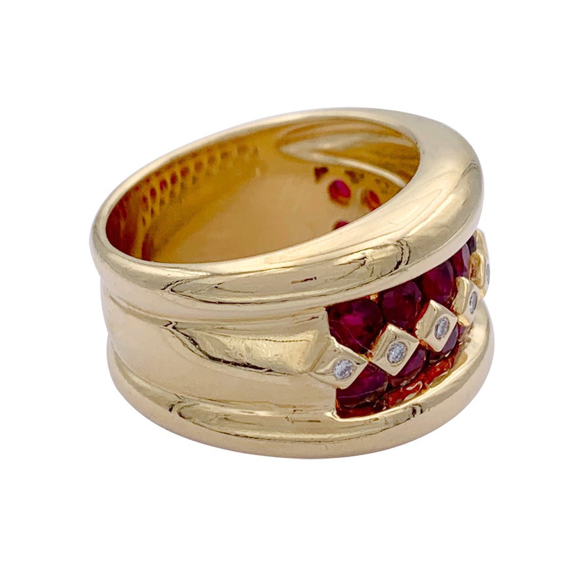 Bague Poiray or jaune, rubis, diamants - Castafiore
