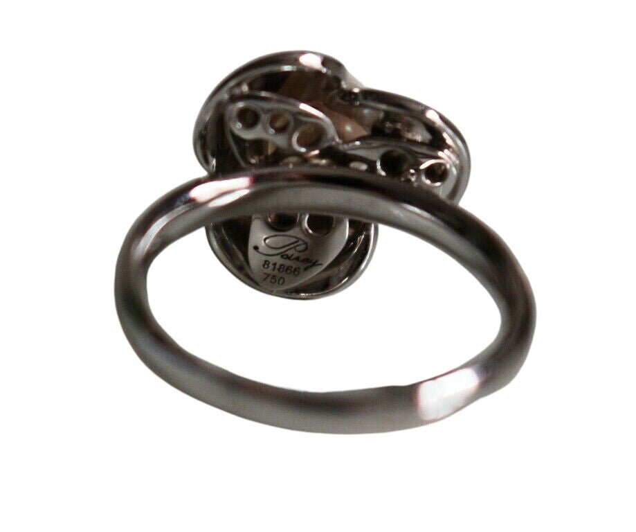 Bague POIRAY Trèfle en or blanc et perle - Castafiore