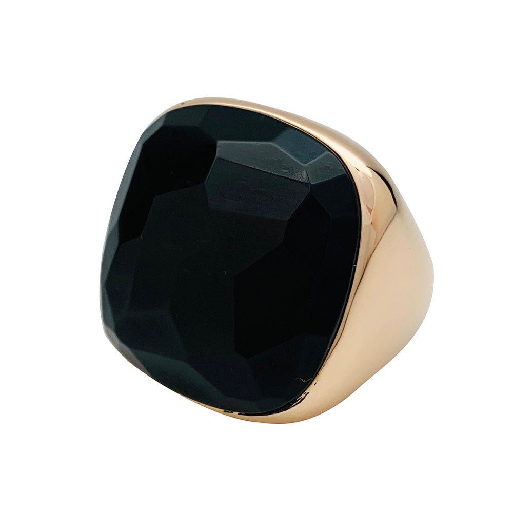 Bague Pomellato en or rose modèle "Victoria", jais - Castafiore