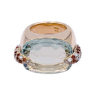 Bague Pomellato, "Pin Up", or rose, prasiolite, diamants, grenats - Castafiore