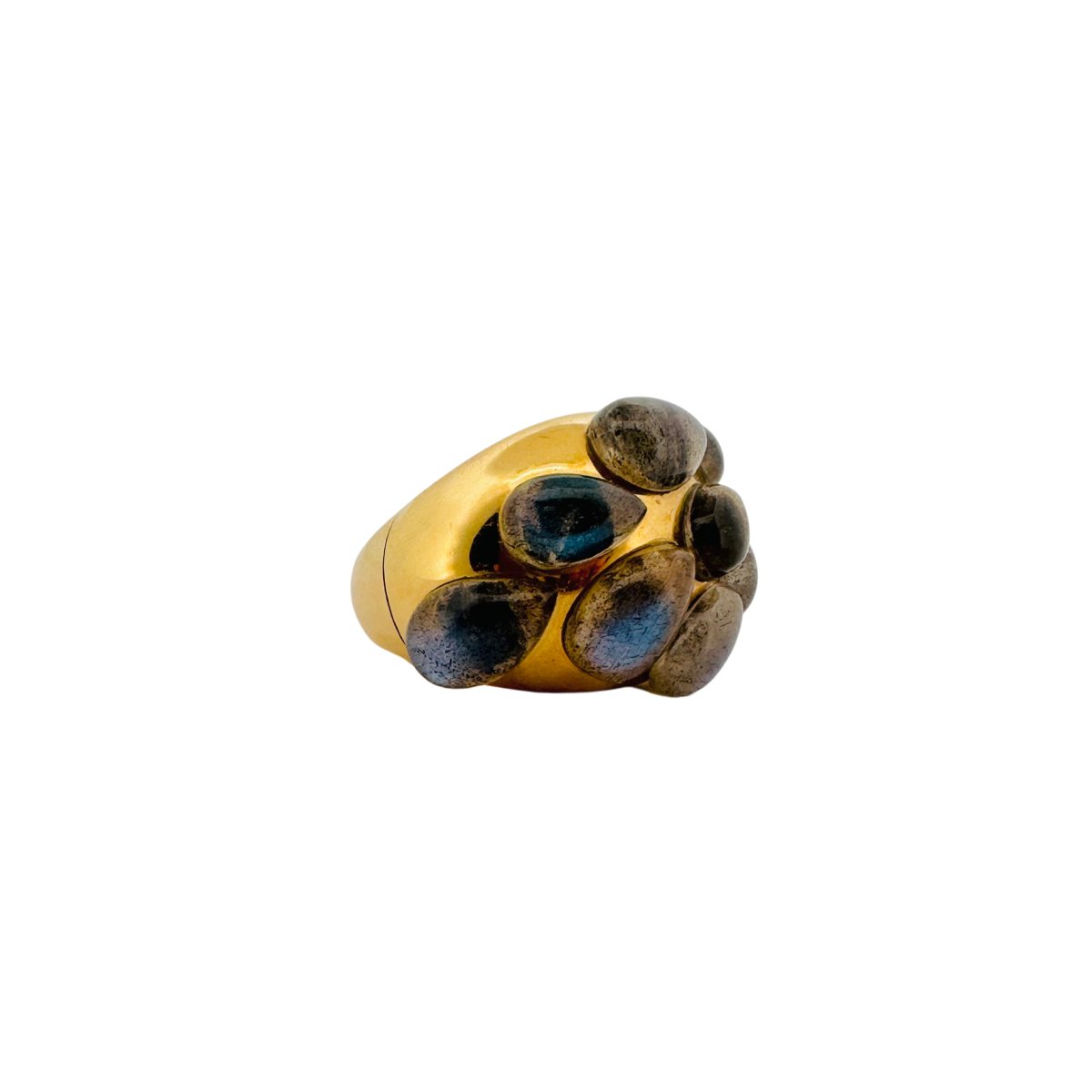 Bague Pomellato Rugiada en or jaune et labradorites - Castafiore