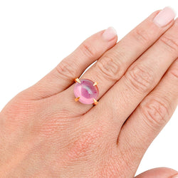 Bague POMELLATO "Veleno" or rose et améthyste - Castafiore