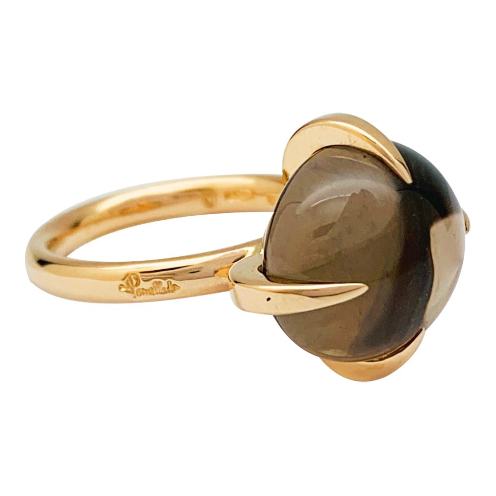 Bague POMELLATO "Veleno" or rose et quartz fumé - Castafiore