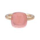 Bague Pomellato,"Nudo Classic", deux ors et quartz rose. - Castafiore