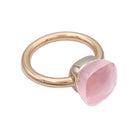 Bague Pomellato,"Nudo Classic", deux ors et quartz rose. - Castafiore