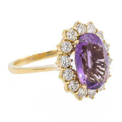 Bague Pompadour Or jaune Améthyste - Castafiore