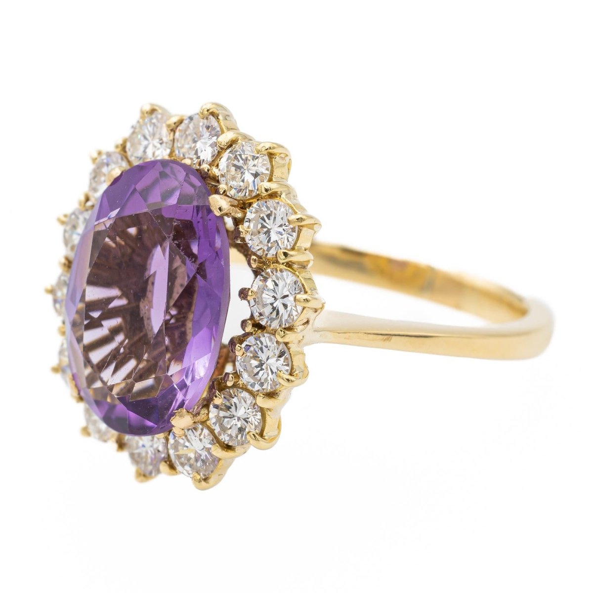 Bague Pompadour Or jaune Améthyste - Castafiore