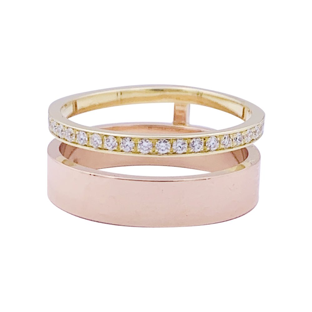 Bague REPOSSI ,deux ors et diamants - Castafiore