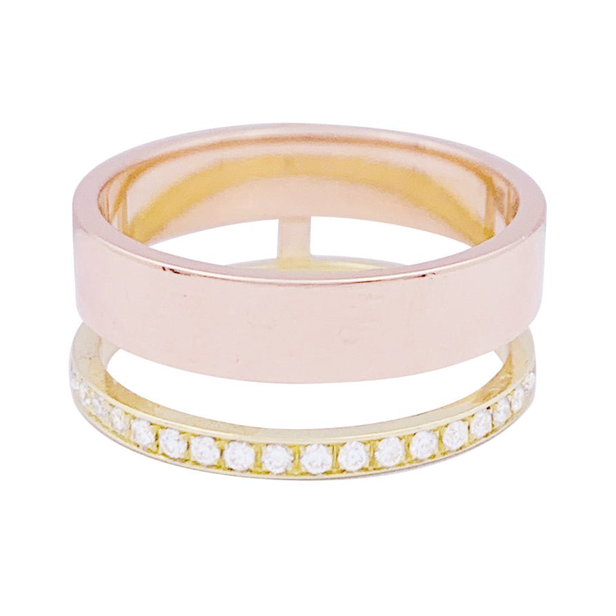 Bague REPOSSI ,deux ors et diamants - Castafiore