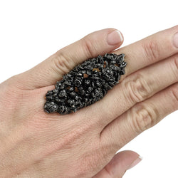 Bague REPOSSI "Nérée" en or blanc noirci et diamants - Castafiore