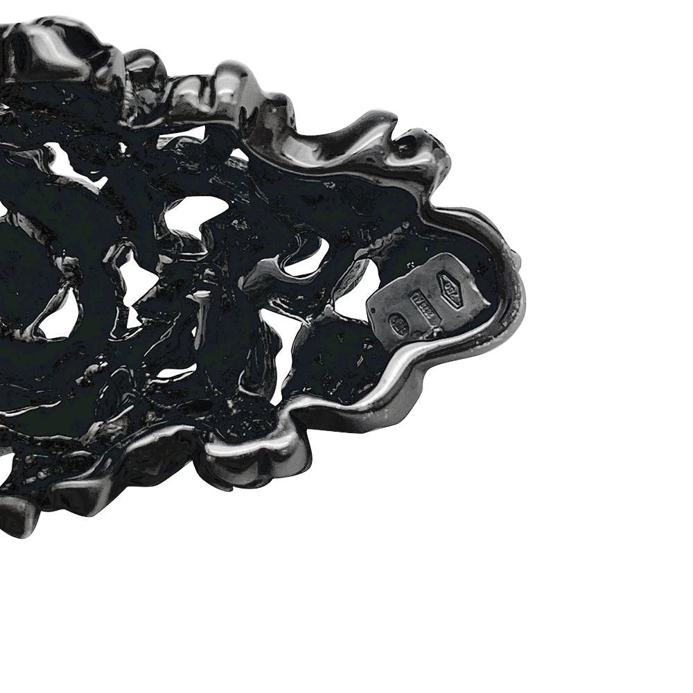 Bague REPOSSI "Nérée" en or blanc noirci et diamants - Castafiore