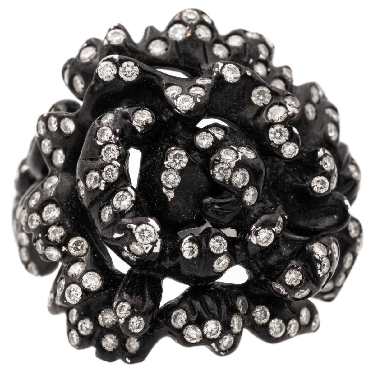 Bague REPOSSI "Nérée" en or noir et diamants - Castafiore