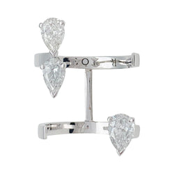 Bague REPOSSI "Serti sur vide", or blanc et diamants - Castafiore