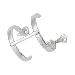 Bague REPOSSI "Serti sur vide", or blanc et diamants - Castafiore