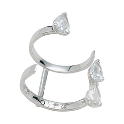 Bague REPOSSI "Serti sur vide", or blanc et diamants - Castafiore