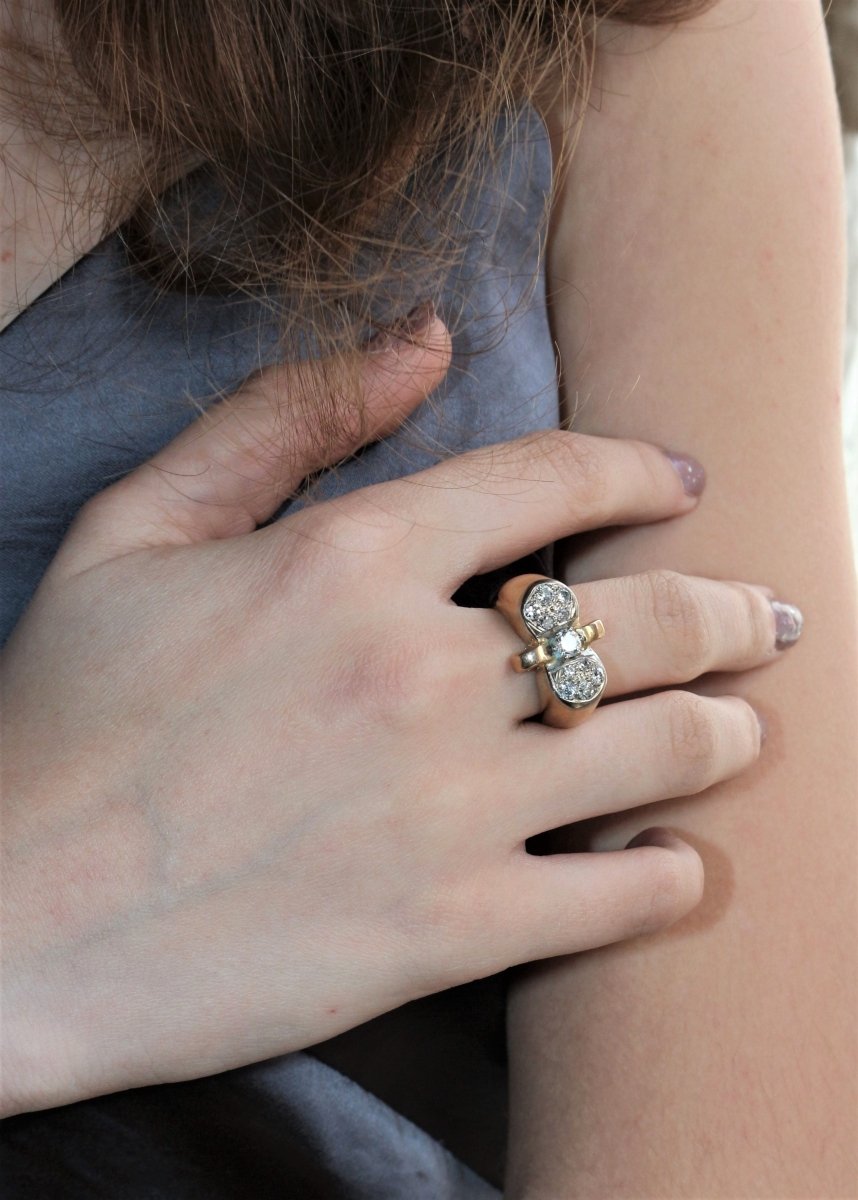 Bague Rétro 1940 Noeud - Castafiore