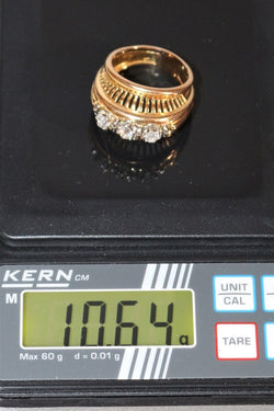 Bague Rétro Trilogie De Diamants - Castafiore