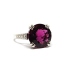 Bague rhodolite diamants platine - Castafiore