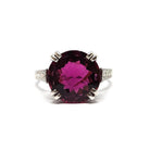 Bague rhodolite diamants platine - Castafiore