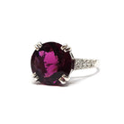 Bague rhodolite diamants platine - Castafiore