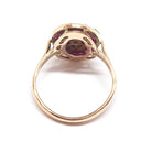 Bague rubis diamants en or rose - Castafiore