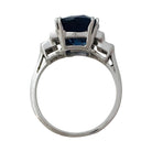 Bague saphir, 6,77 carats en or blanc, diamants - Castafiore