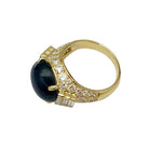 Bague saphir en or jaune et diamants - Castafiore