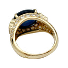 Bague saphir en or jaune et diamants - Castafiore