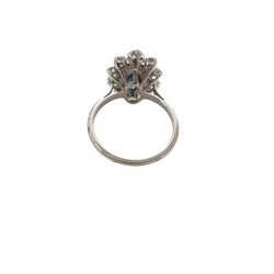 Bague saphir entourage diamants - Castafiore