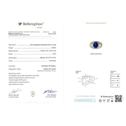 Bague saphir, or jaune et diamants - Castafiore