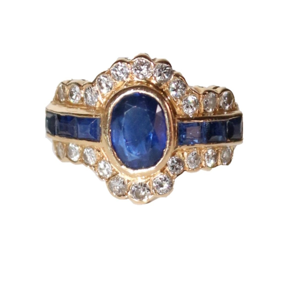 Bague Saphirs Et Diamants - Castafiore