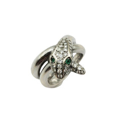 Bague serpent en or blanc et diamants - Castafiore