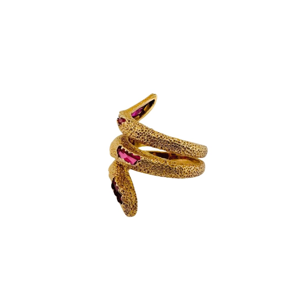 Bague Serpent en or granité et rubis - Castafiore