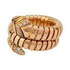 Bague "Serpenti" BULGARI, en or rose et diamants - Castafiore