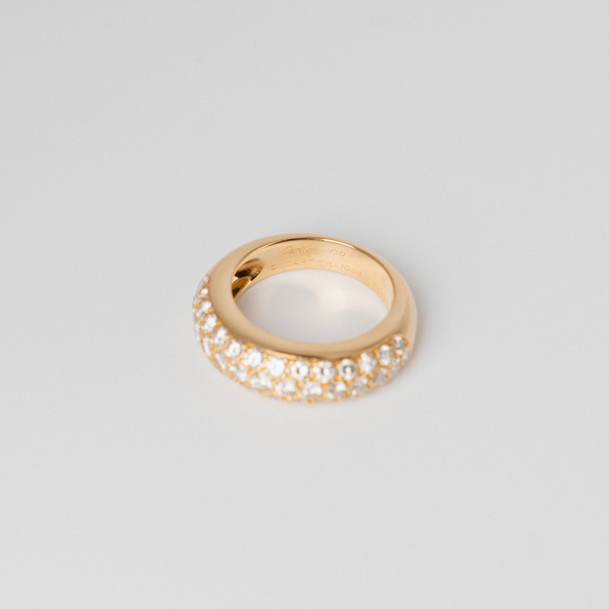 Bague signée Cartier or jaune et diamants - Castafiore