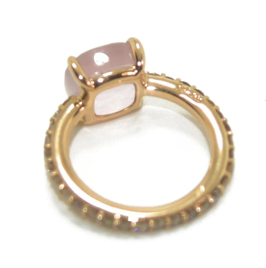 Bague signée Pomellato modèle baby en quartz rose - Castafiore